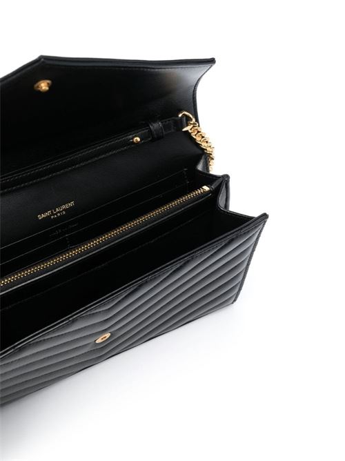 clutch bag with cassandre chain in leather SAINT LAURENT | 377828AAA441000